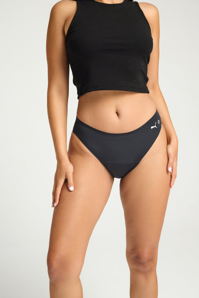 Puma X Modibodi Seamfree Active Bikini Moderate Onyx Grey