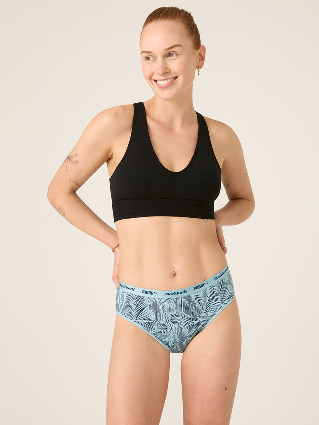 Puma X Modibodi Active Printed Classic Brief Moderate Palm Blue