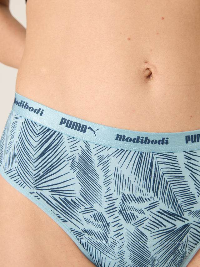 Puma X Modibodi Active Printed Classic Brief Moderate Palm Blue