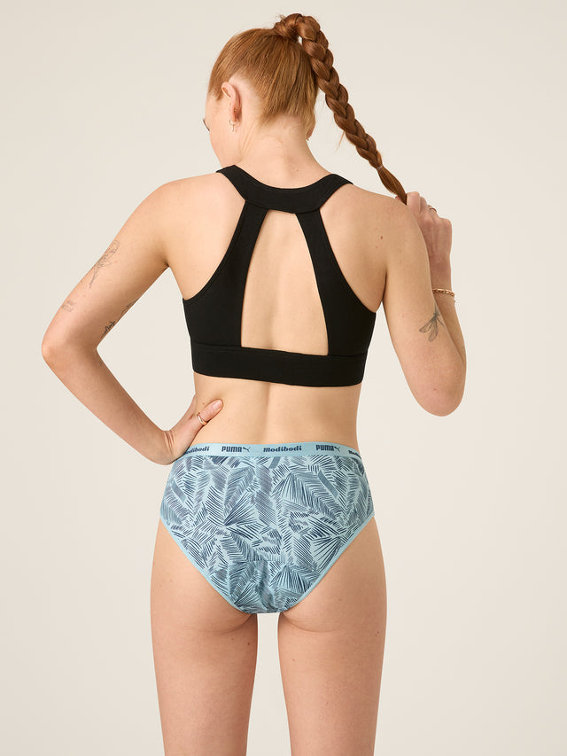 Puma X Modibodi Active Printed Classic Brief Moderate Palm Blue