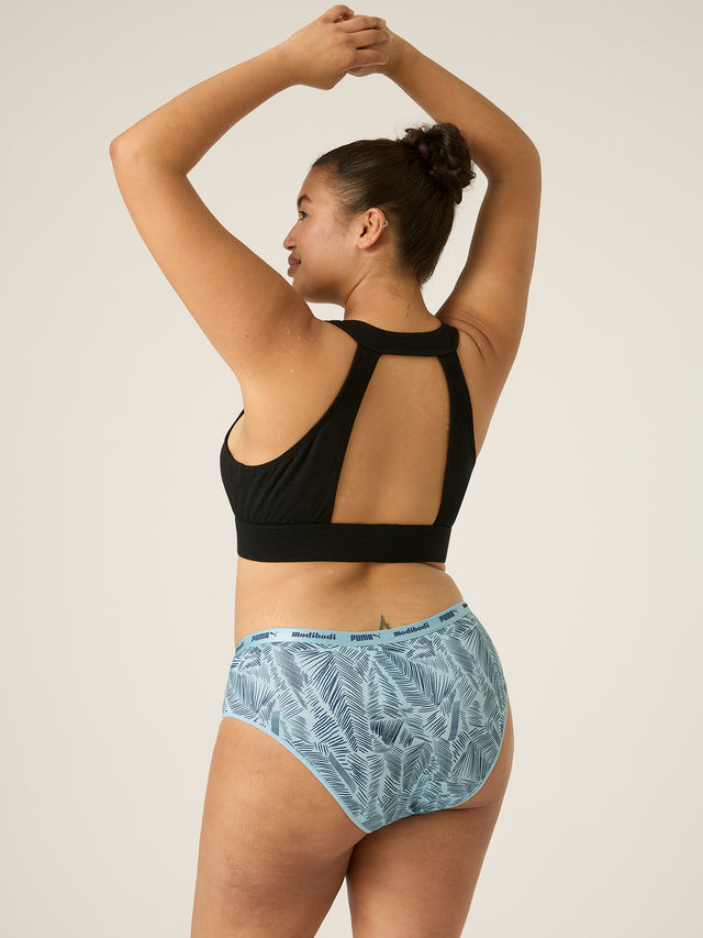 Puma X Modibodi Active Printed Classic Brief Moderate Palm Blue