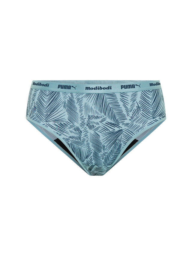 Puma X Modibodi Active Printed Classic Brief Moderate Palm Blue