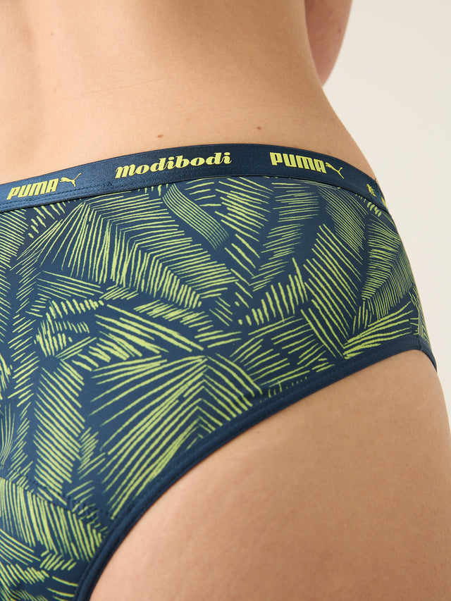 Puma X Modibodi Active Printed Classic Brief Moderate Palm Green