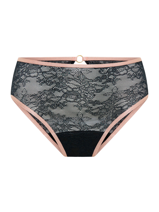 Bliss Hi Waist Brief Moderate Jet Black