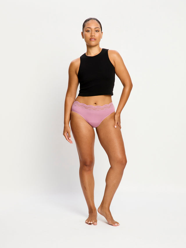 Sensual Hi Waist Bikini Light Dusky Orchid