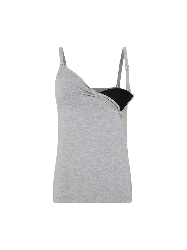 Breastfeeding Cami Leak-Proof Grey Marle