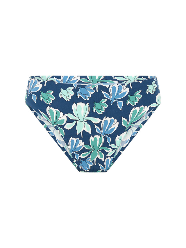 Seamfree Bikini Moderate Midnight Blue Floral