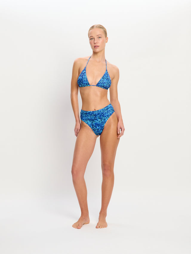 Tidal Swimwear Hi-Leg Bottom Super Python Blue