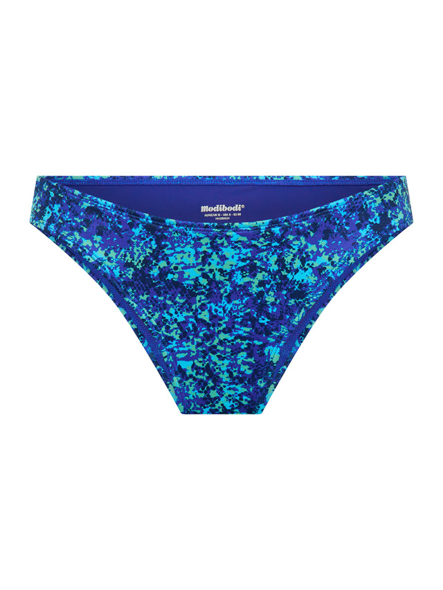Tidal Swimwear Cheeky Bottom Super Python Blue