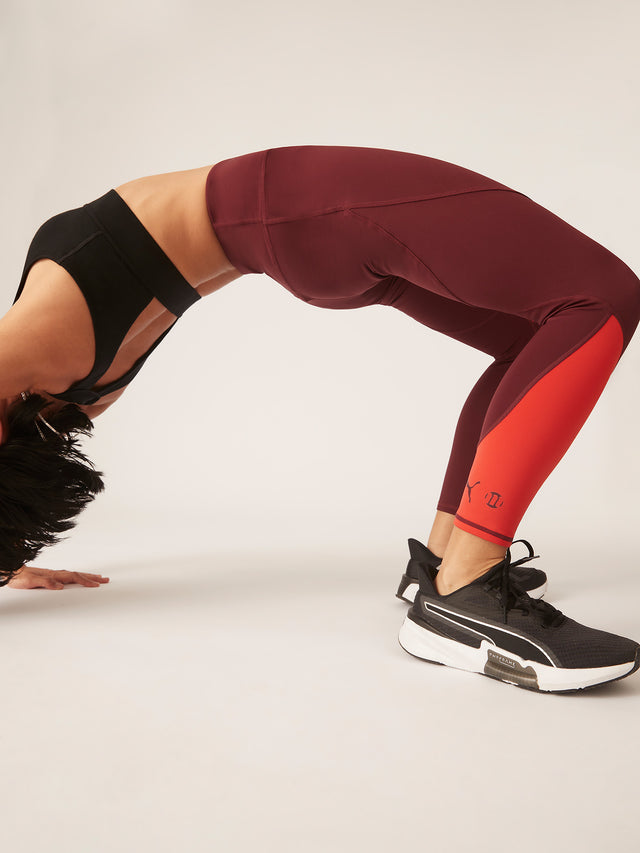 Puma X Modibodi 7/8 Active Legging Moderate Aubergine/Burnt red