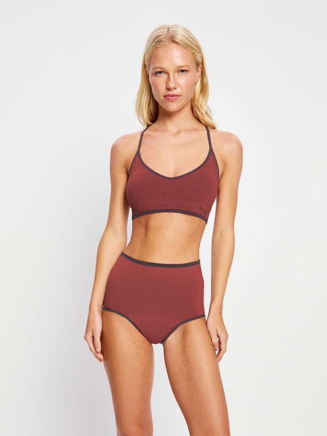 Puma X Modibodi Seamless Hi Waist Boyleg Moderate Plum Purple