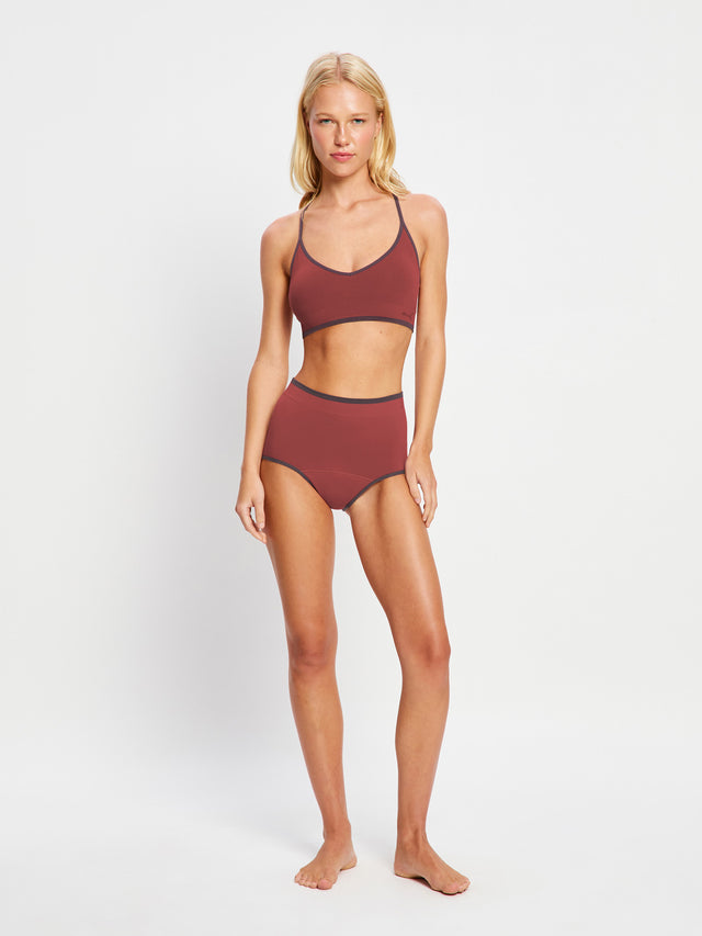 Puma X Modibodi Seamless Hi Waist Boyleg Moderate Plum Purple