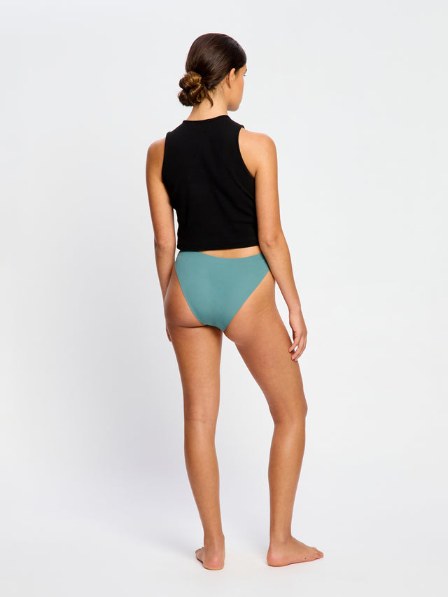 Puma X Modibodi Seamfree Active Hi-Leg Cheeky Moderate Sage Green