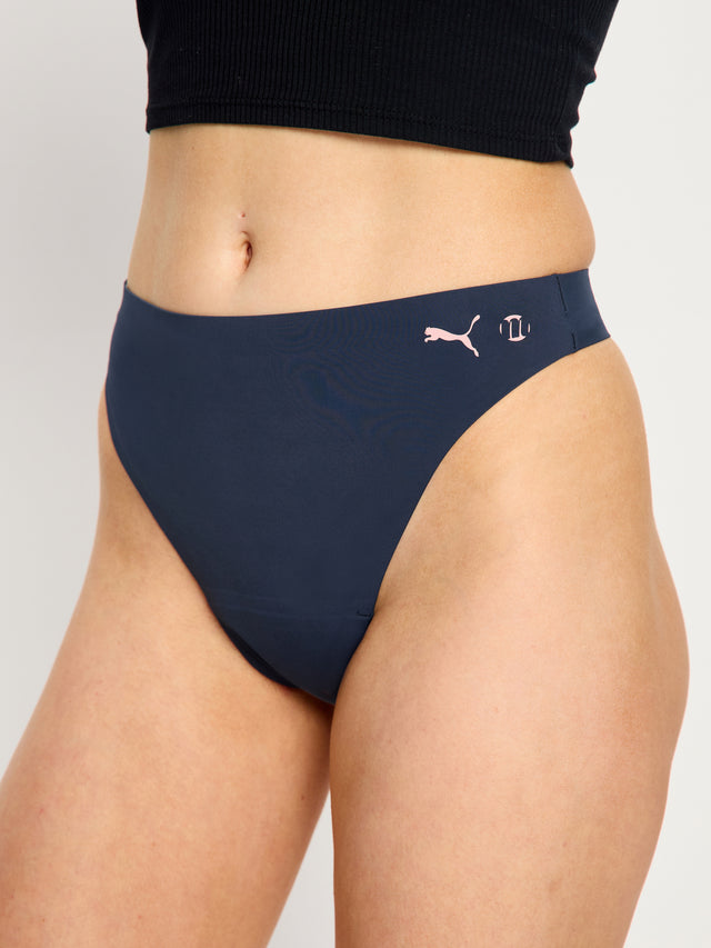 Puma X Modibodi Seamfree Active Hi Waist Thong Light Midnight