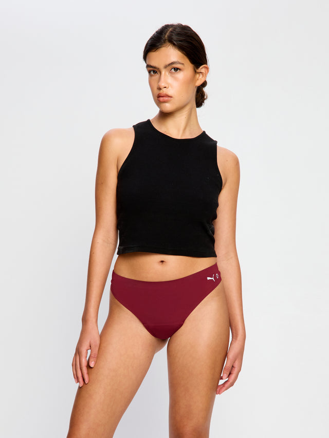Puma X Modibodi Seamfree Active Thong Light Ruby Shimmer