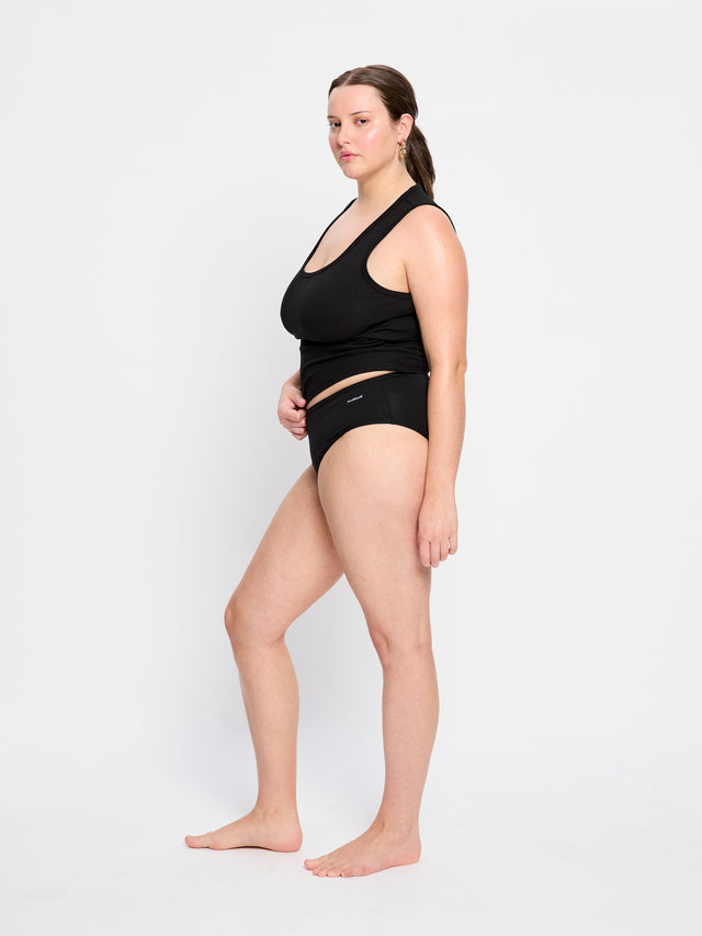 Basic Mid-Rise Brief Super Black