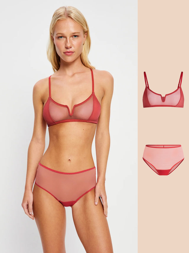 Barely There Bralette & Hi Waist Brief Set
