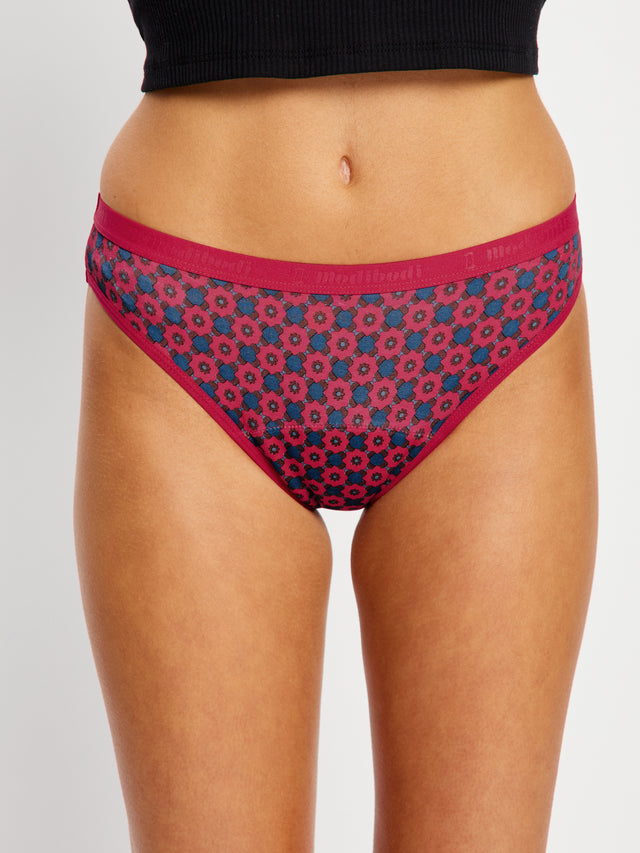 Classic Bikini Moderate Geo Tile Pink