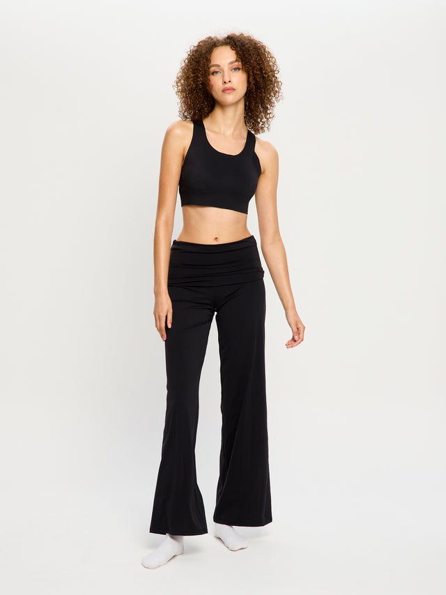 Wide Leg Lounge Pant Black
