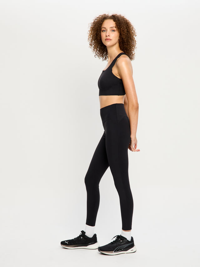 Full Length Bonded Panel Leggings Black