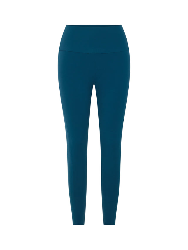 Full Length Bonded Panel Leggings Teale Blue
