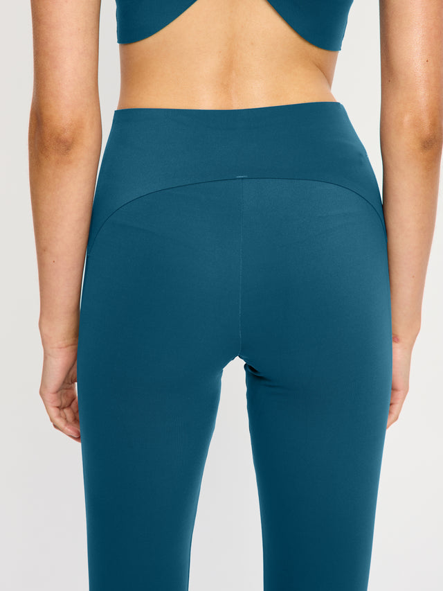 Full Length Bonded Panel Leggings Teale Blue