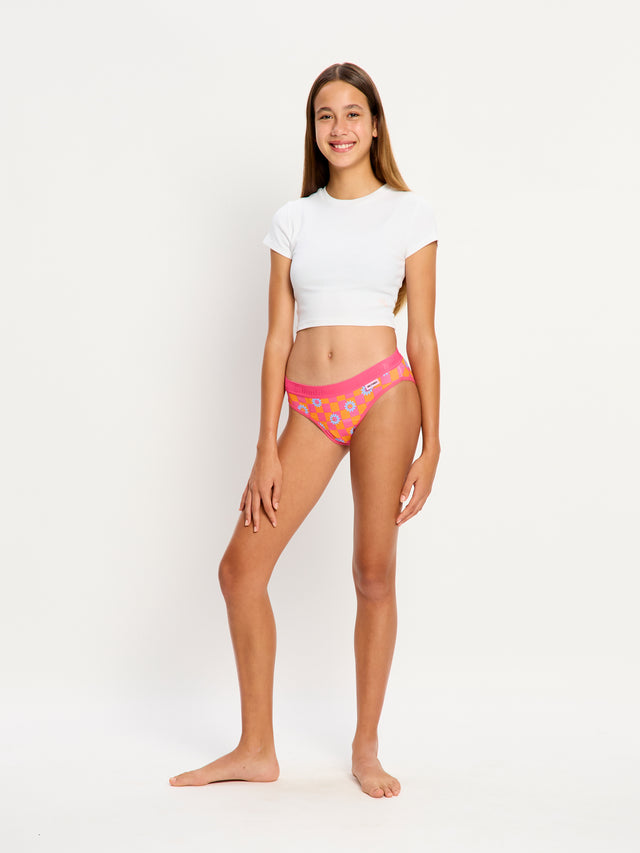 SmileyWorld® | Modibodi Teen Hipster Bikini Super Flower Checkerboard