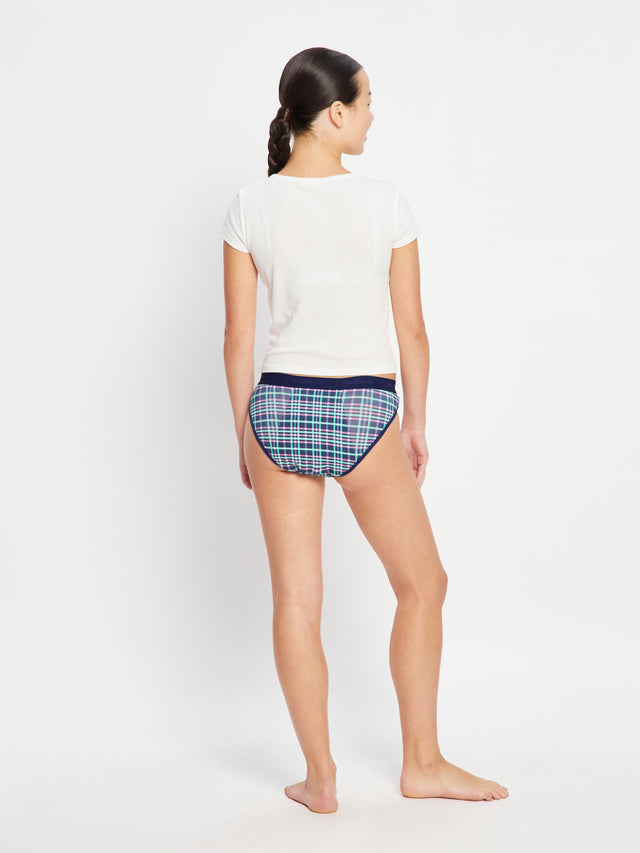 Teen Hipster Boyleg & Bikini Midnight Purple Check 2 Pack