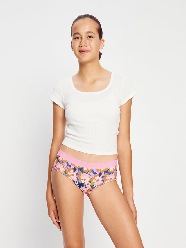 Teen Hipster Boyleg & Boyshort Twilight Jungle Pink 2 Pack