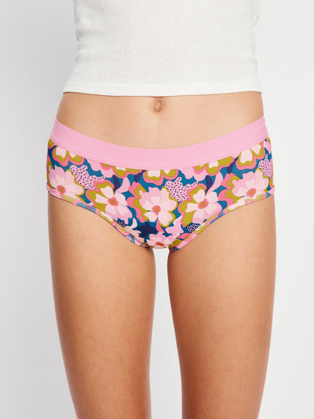 Teen Hipster Boyleg & Boyshort Twilight Jungle Pink 2 Pack