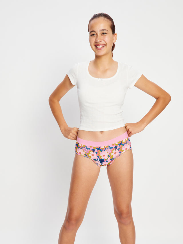 Teen Hipster Boyleg & Boyshort Twilight Jungle Pink 2 Pack