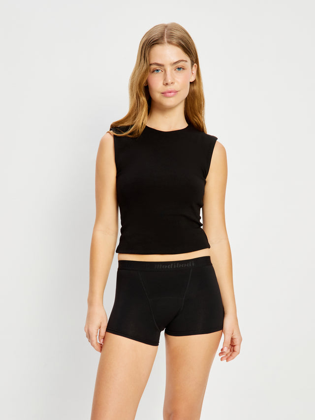 Teen Hipster Boyshort Moderate Black