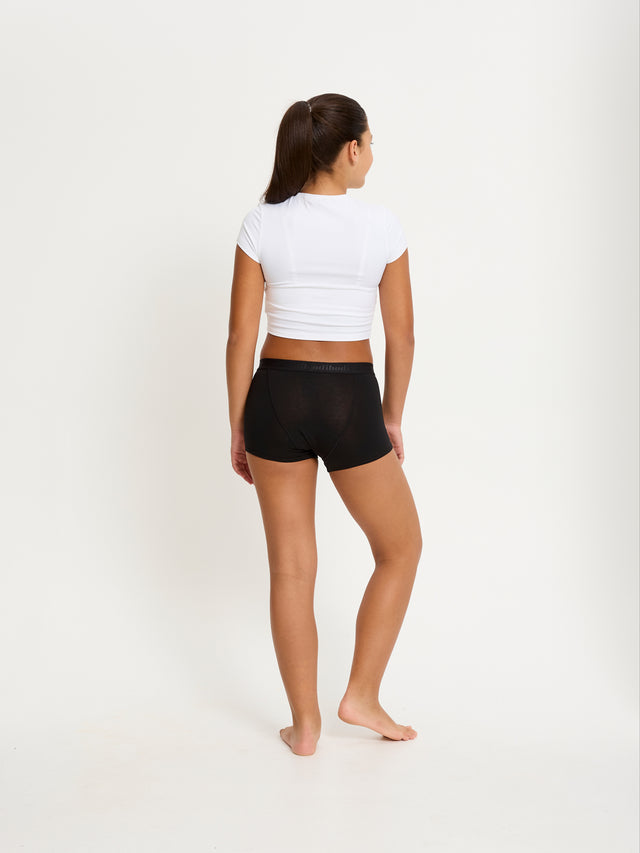 Teen Hipster Boyshort Moderate Black