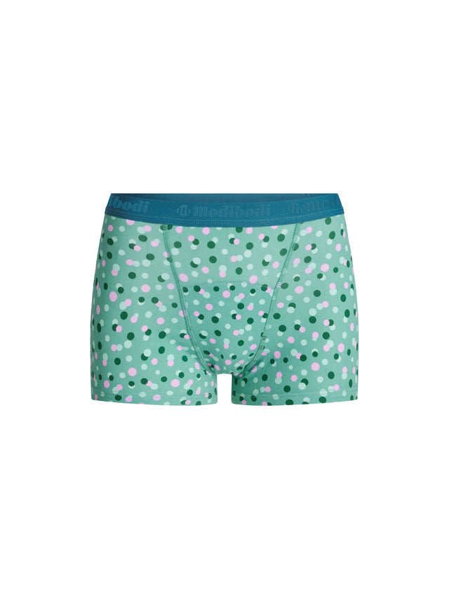 Teen Hipster Boyshort Super Confetti Green Pink