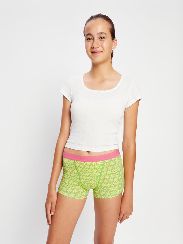 Teen Hipster Boyshort Super Floral Green