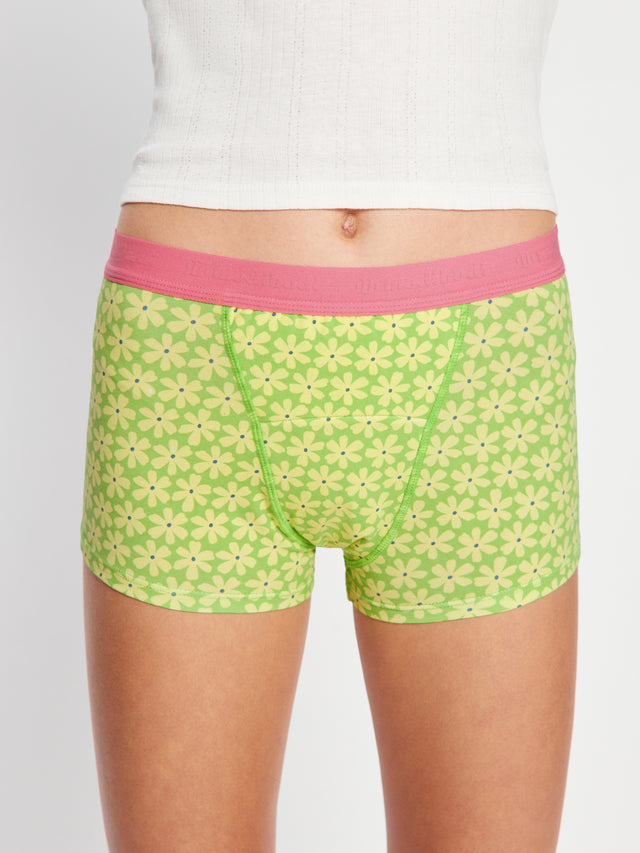Teen Hipster Boyshort Super Floral Green