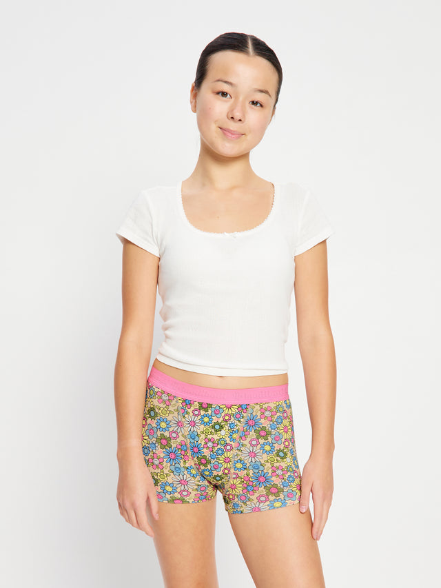 SmileyWorld® | Modibodi Teen Hipster Boyshort Super Bubbly Blossom Pink