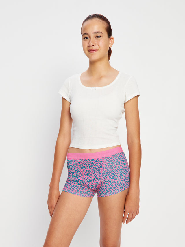 Teen Hipster Boyshort & Bikini Mystic Leopard Pink 2 Pack