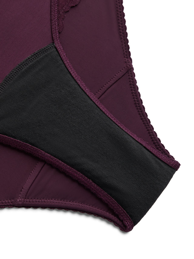Ines Midi Brief Moderate Dark Plum
