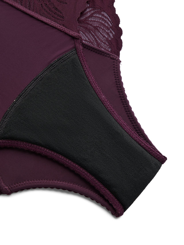 Manon Hi Waist Brief Super Dark Plum
