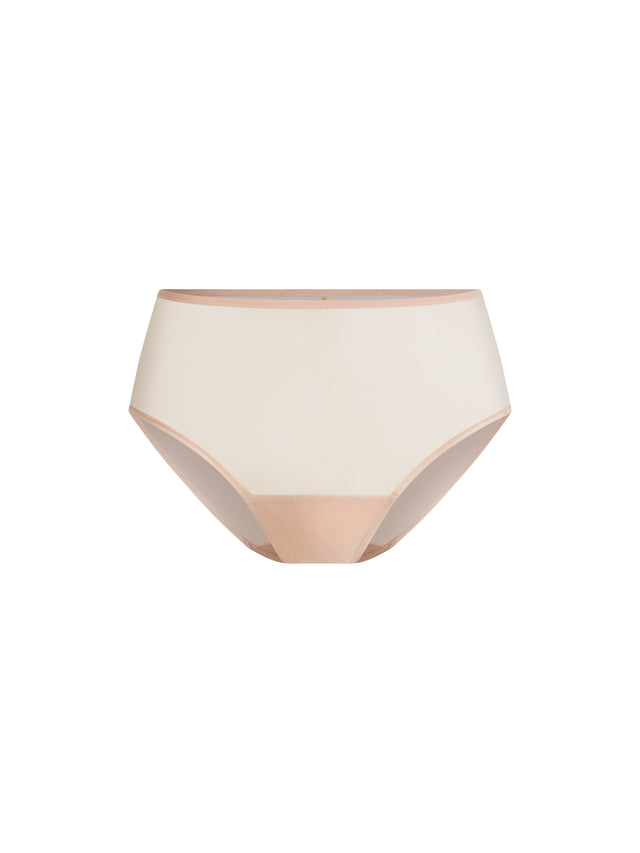 Barely There Hi Waist Brief Moisture Wicking Porcelean
