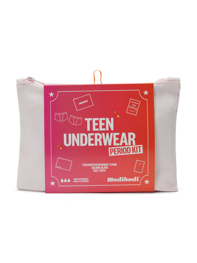 Hipster Boyshort Period Kit 2 Pack Super Black