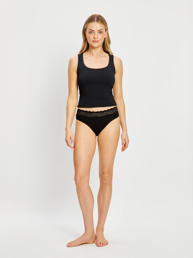 Sensual Hi Waist Bikini Light Black