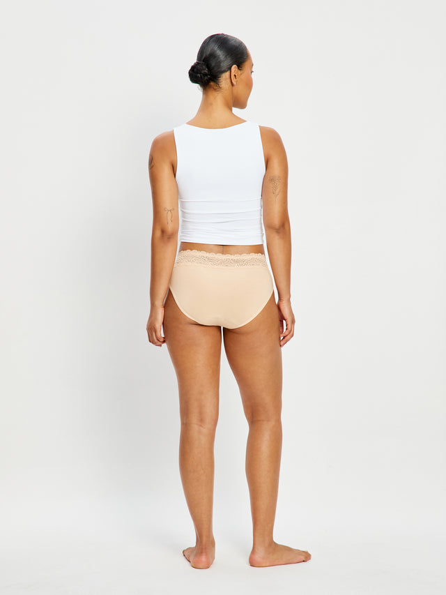 Sensual Hi Waist Bikini Light Cashew