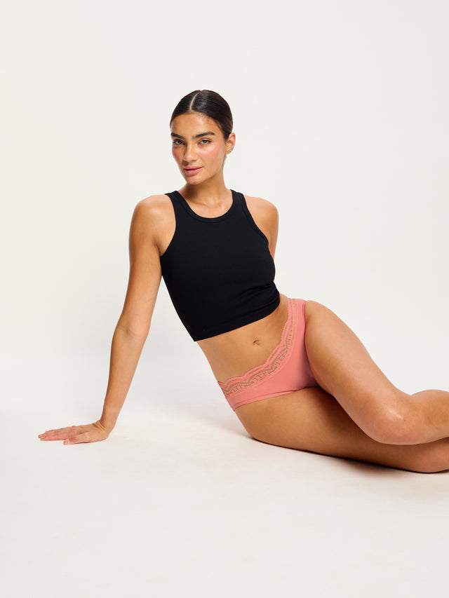 Sensual Hi Waist Bikini Light Dusky Coral