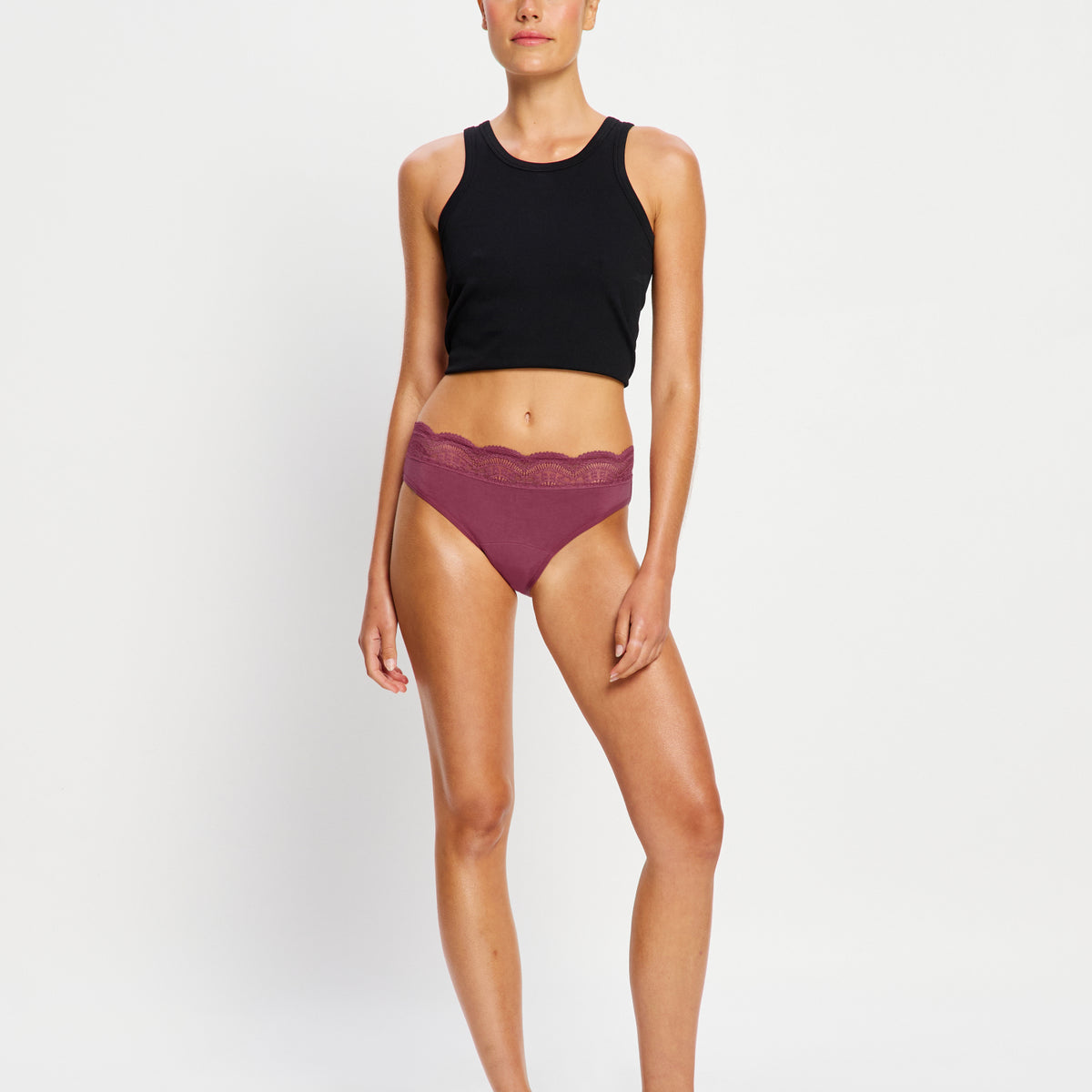 Modibodi Sensual Hi-Waist Bikini (Heavy-Night) view 4