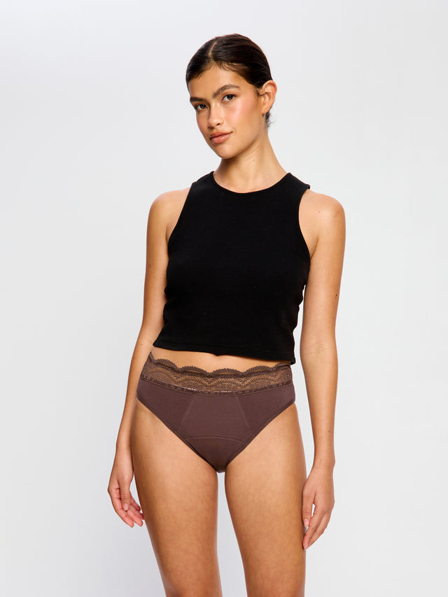 Sensual Hi Waist Bikini Super Mahogany