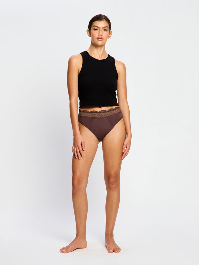 Sensual Hi Waist Bikini Super Mahogany