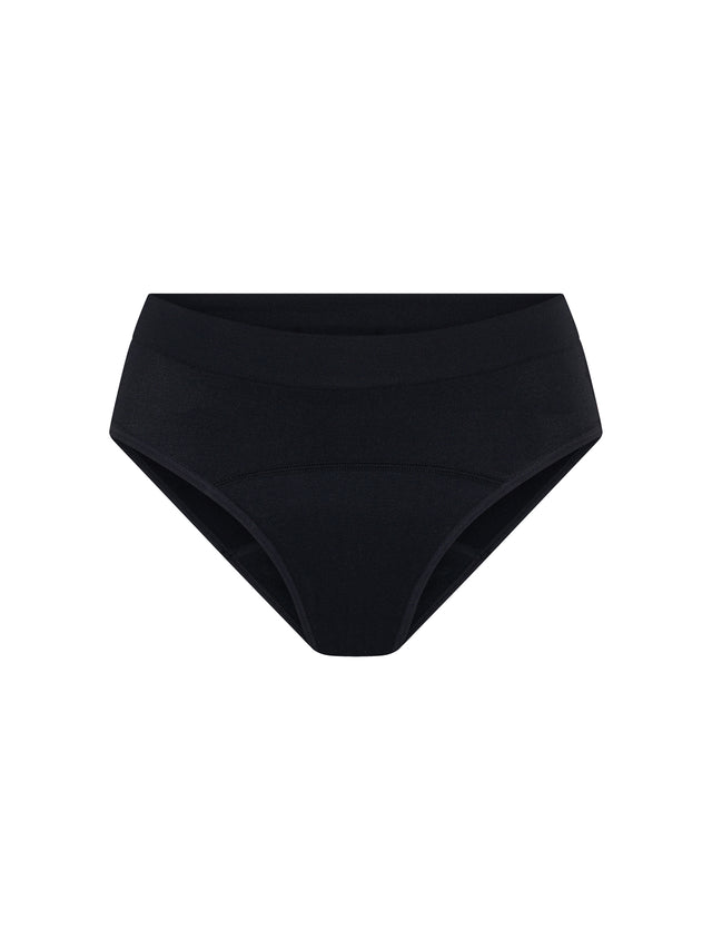 Teen Soft Stretch Seamless Hipster Bikini 2 Pack Moderate Black