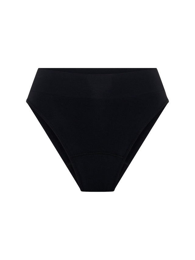 ModiComfort Seamless Hi-Leg Brief Moderate Black 2 Pack